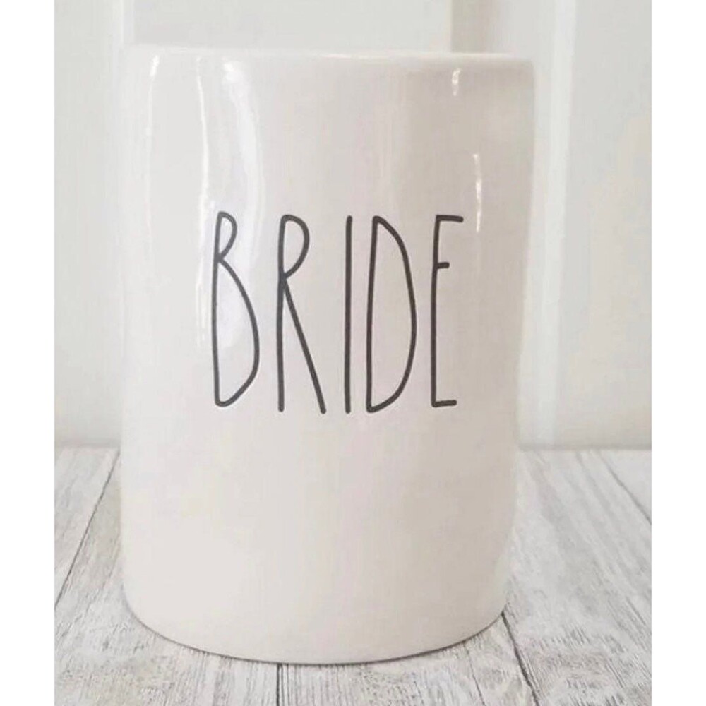 Rae Dunn BRIDE ceramic candle new wedding white
